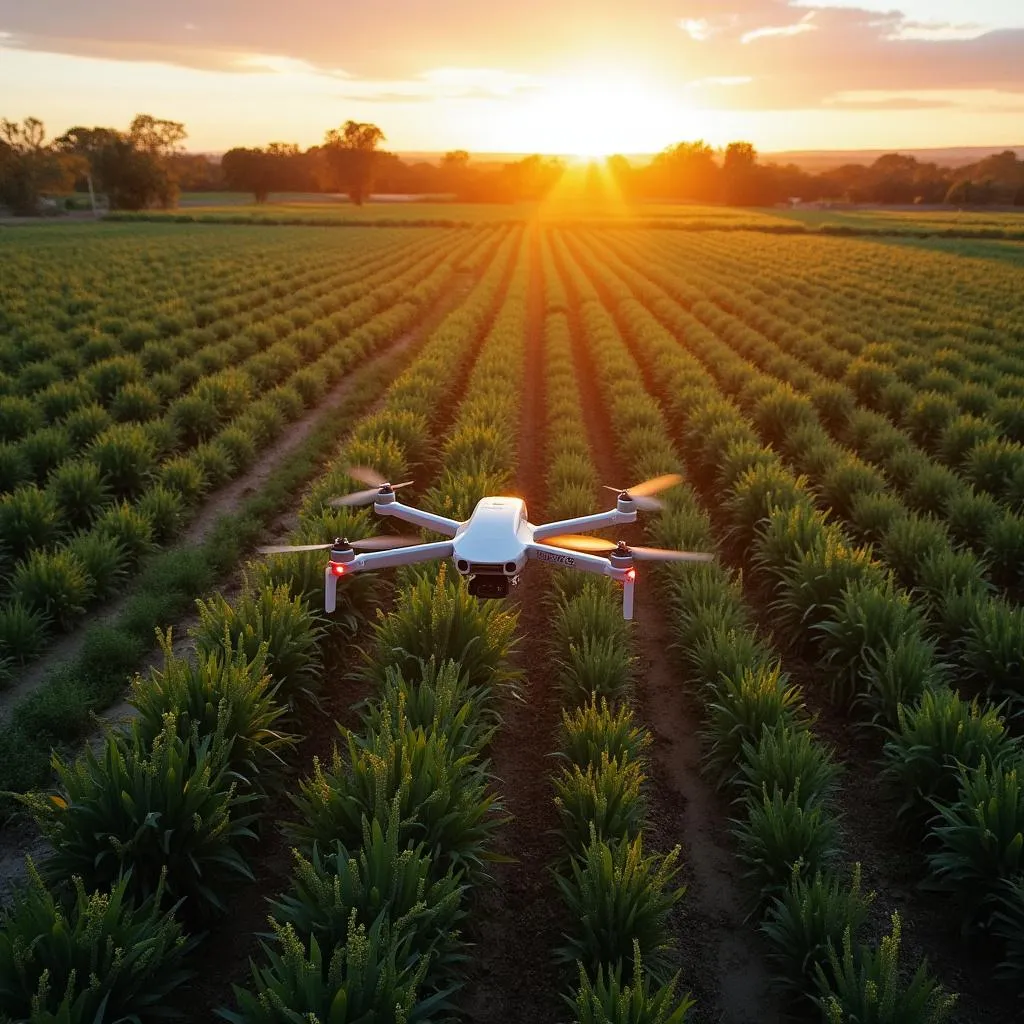 Drones monitoreando cultivos